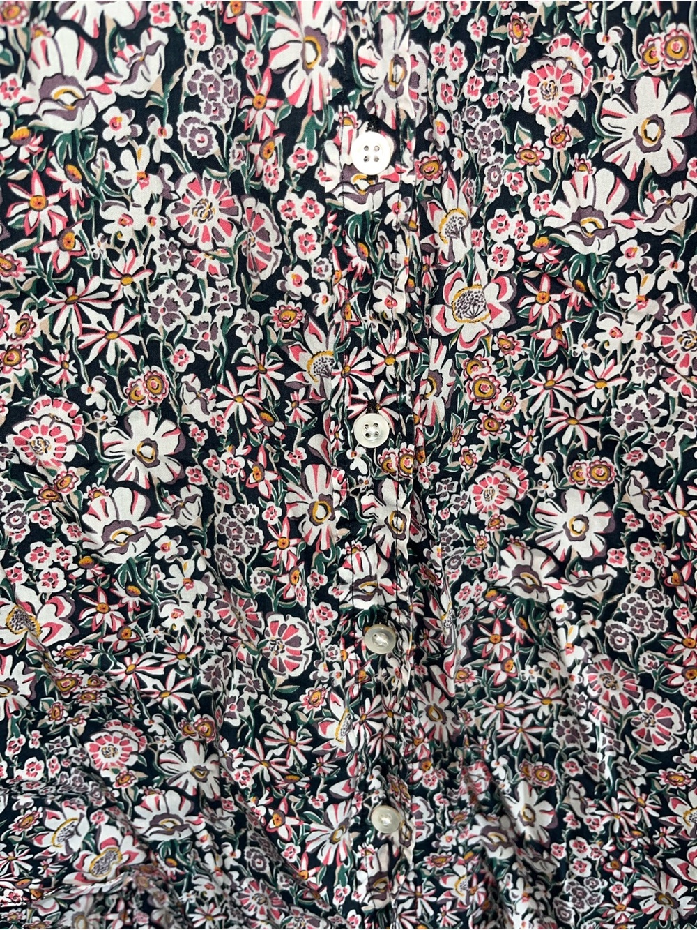J.Crew Liberty Style Floral Cotton Button Down Shirt Blouse Size 2 - Picture 3 of 6